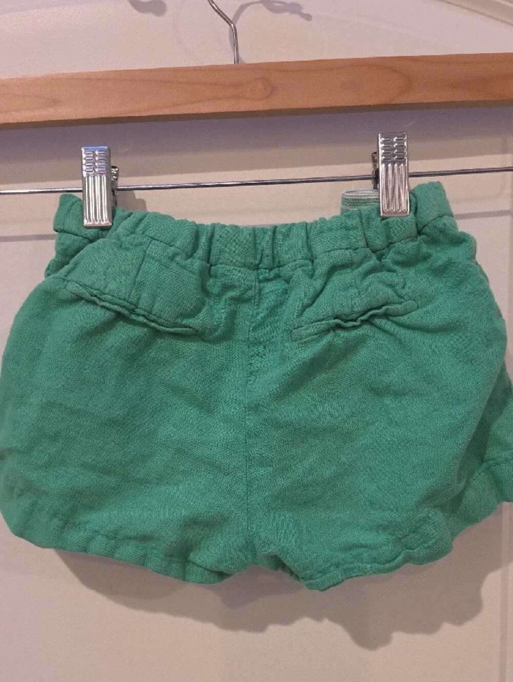 Zara Green Girls' Shorts with Front Pockets